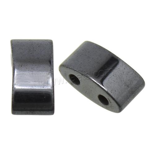 Nicht magnetische Hämatit Perlen, Non- magnetische Hämatit, Doppelloch, 8x13mm, Bohrung:ca. 2.3mm, verkauft von PC