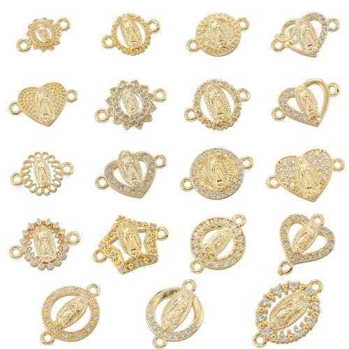 Zircon pavent Laiton Connector, Placage, DIY & styles différents pour le choix & pavé de micro zircon, plus de couleurs à choisir, Vendu par PC[