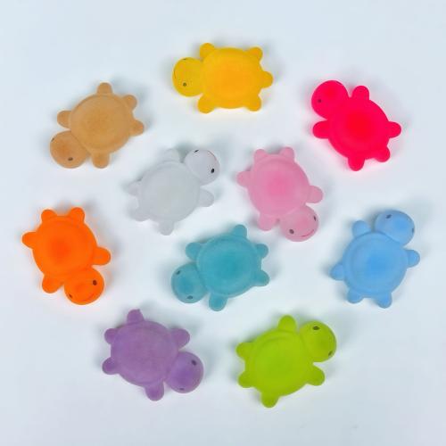 Acryl Dekoration, mit Beflockung Stoff, Epoxidharzklebstoff, DIY & glänzend, gemischte Farben, 45x32x16mm, 10PCs/setzen, verkauft von setzen