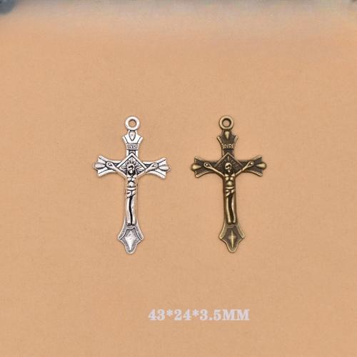 Zinc Alloy Cross Pendants, plated, DIY [