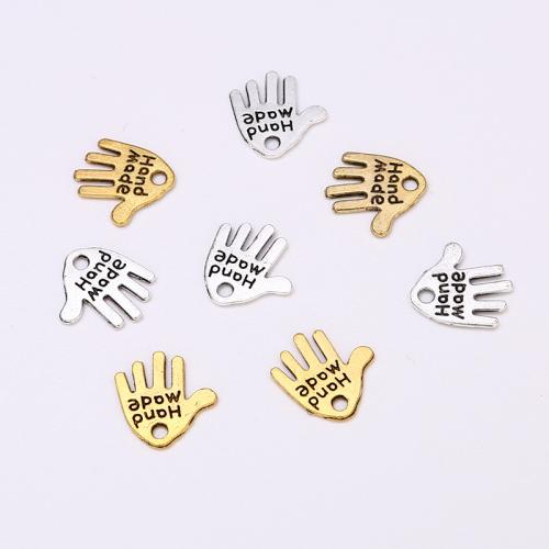 Zinc Alloy Hand Pendants, plated, DIY 