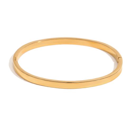 Brazalete del acero inoxidable, acero inoxidable 304, Recubrimiento iónico al vacío, diverso tamaño para la opción & para mujer, dorado, Vendido por UD