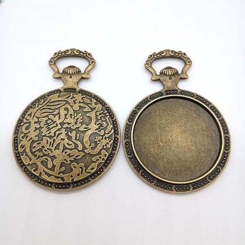 Zinc Alloy Pendant Cabochon Setting, antique bronze color plated, DIY, 35mm 