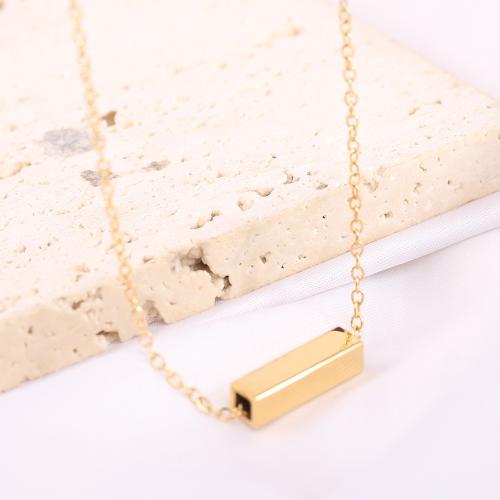 Collier de bijoux de titane, Acier titane, rectangle, Placage, pour femme, plus de couleurs à choisir, Vendu par PC[