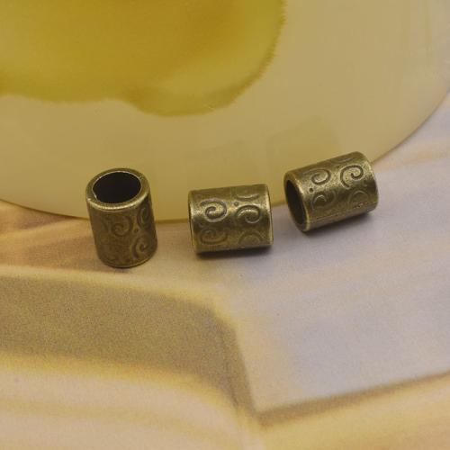Zinc Alloy Tube Beads, antique bronze color plated, DIY [