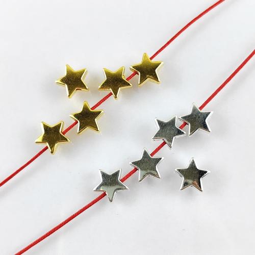 Granos de estrellas la aleación del cinc, aleación de zinc, chapado, Bricolaje, más colores para la opción, 9x9mm, 100PCs/Bolsa, Vendido por Bolsa