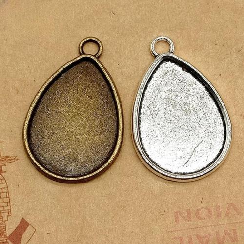 Zinc Alloy Pendant Cabochon Setting, Teardrop, plated, DIY 