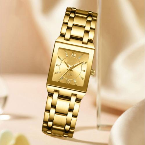 Zinc Alloy Watch Bracelet, with Glass & 304 Stainless Steel, plated, Life water resistant & Unisex Approx 18-26 cm [