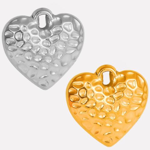 Stainless Steel Heart Pendants, 304 Stainless Steel, Vacuum Ion Plating, DIY 