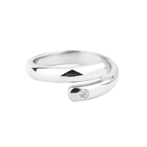 Anillo de dedo Zirconia Micro Pave Sterling Silver Cubic, plata de ley 925, micro arcilla de zirconia cúbica & para mujer, más colores para la opción, Vendido por UD