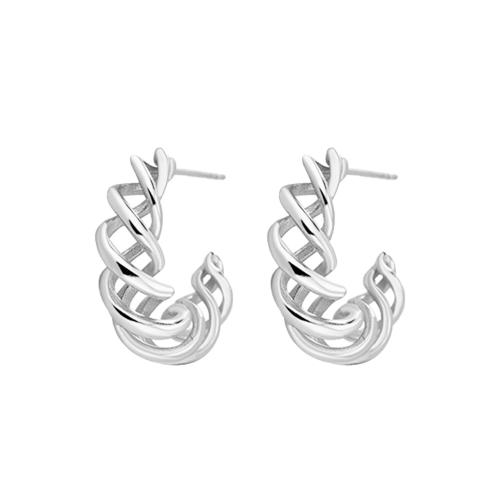 Sterling Silver Stud Earring, argent sterling 925, pour femme, plus de couleurs à choisir, 20.5mm, Vendu par paire