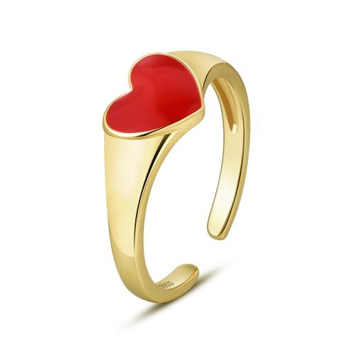 Bague en argent , argent sterling 925, coeur, pour femme & autocollant époxyde, plus de couleurs à choisir, Vendu par PC[