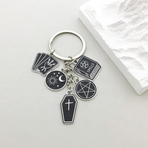 Enamel Zinc Alloy Key Chain, plated [