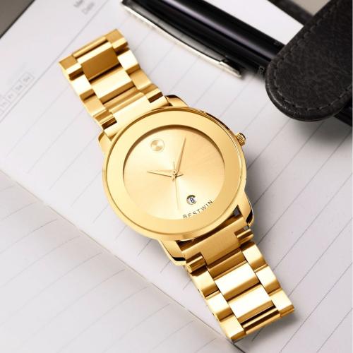 Zinc Alloy Watch Bracelet, with Glass, Round, Life water resistant & Chinese movement & for man Approx 20-26 cm [