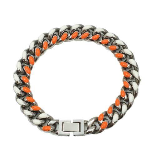 Acier titane bracelet, vernis au four, normes différentes pour le choix & pour homme & émail, plus de couleurs à choisir, Vendu par PC