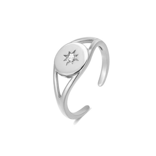 Zircon pavent argent sterling Bague, argent sterling 925, pavé de micro zircon & pour femme, plus de couleurs à choisir, Vendu par PC[