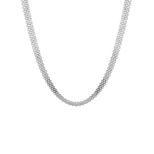 Collar de la joyería de plata esterlina, plata de ley 925, con 5CM extender cadena, para mujer, color de platina, longitud:aproximado 42 cm, Vendido por UD