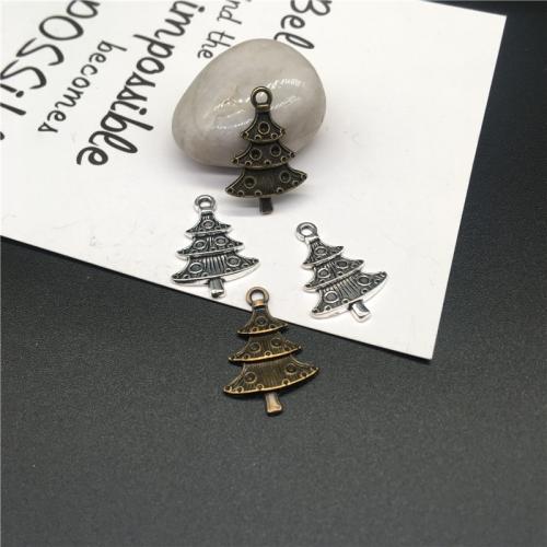 Pendentifs de Noël en alliage de zinc, arbre de noël, Placage, DIY, plus de couleurs à choisir Vendu par sac[