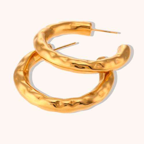 Arete de acero inoxidable , acero inoxidable 304, chapado en color dorado, para mujer, Vendido por Par