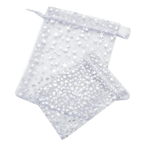 Organza Jewelry Pouches Bags, multifunctional white 