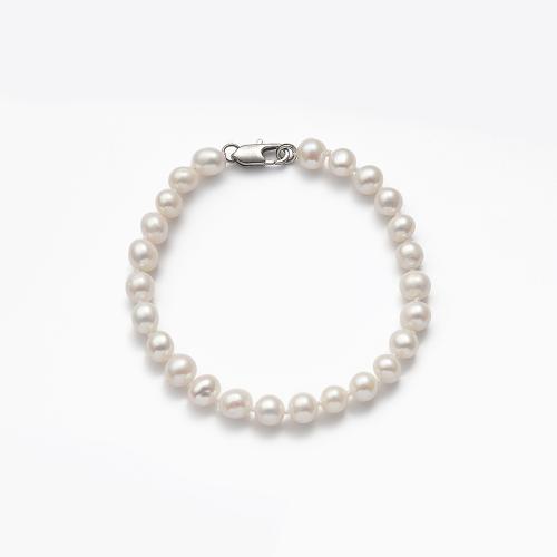 Bracelets de perles, perle d'eau douce cultivée, pour femme, blanc cm, Vendu par PC[