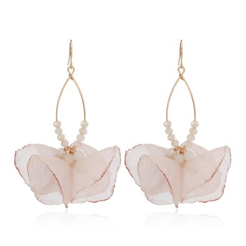 Crystal Drop Earring, Cloth, with Crystal, fashion jewelry [