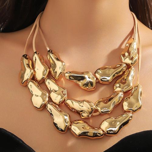 Collier acrylique, bijoux de mode & avec strass, doré cm, Vendu par PC