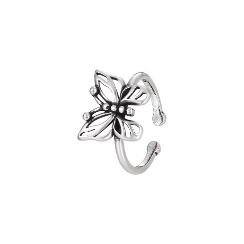 Bague en laiton, papillon, Placage, pour femme, argent, Vendu par PC