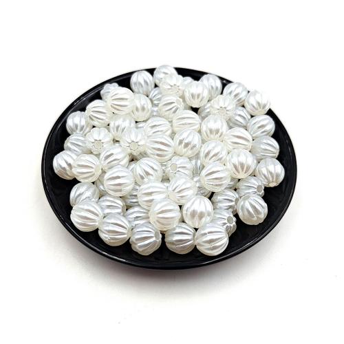 Abalorios de Plastico ABS , plástico ABS, Calabaza, Bricolaje, Blanco, 8x8mm, aproximado 2440PCs/Bolsa, Vendido por Bolsa