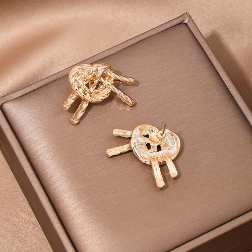 Zinc Alloy Stud Earring, plated, for woman, golden [