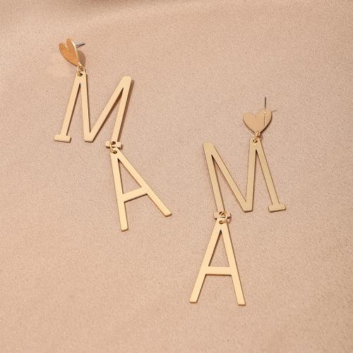 Zinc Alloy Stud Earring, plated, for woman, gold [