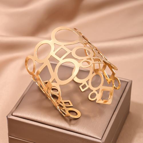 Zinc Alloy Cuff Bangle, plated, for woman, gold 