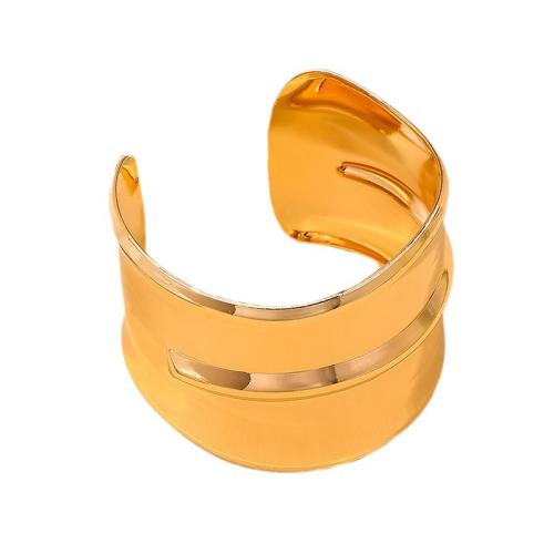 Zinc Alloy Cuff Bangle, plated, for woman, gold 