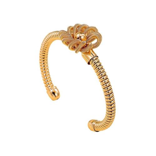 Zinc Alloy Cuff Bangle, plated, for woman, gold 