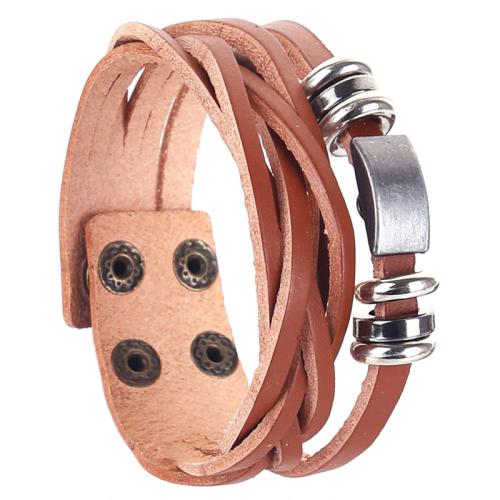 Rindsleder-Armbänder, Zinklegierung, mit Kuhhaut, handgemacht, 2 Stück & Modeschmuck & unisex, keine, wide:2.2cm, Länge:21 cm, verkauft von PC