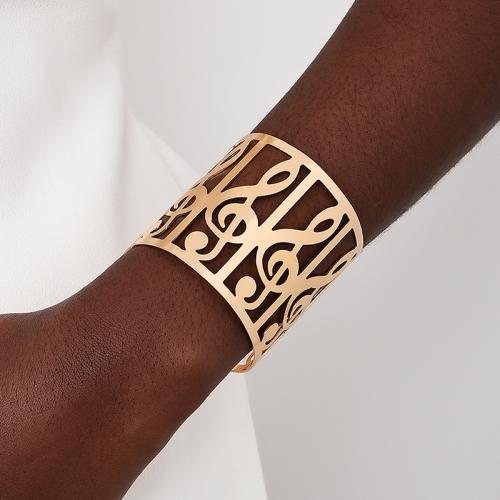 Zinc Alloy Cuff Bangle, Music Note, plated, for woman 