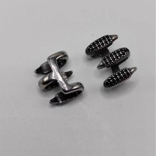 Edelstahl Lederschnur Verschluss, 304 Edelstahl, poliert, DIY, 6x12mm, verkauft von PC[