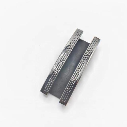 Edelstahl Lederschnur Verschluss, 304 Edelstahl, poliert, DIY, 5x12mm, verkauft von PC[