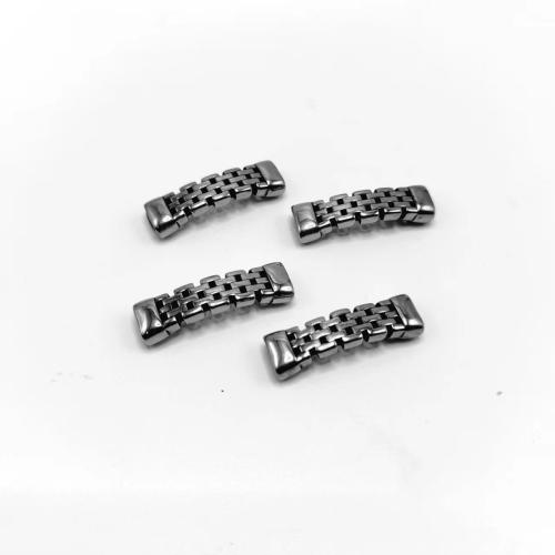 Edelstahl Lederschnur Verschluss, 304 Edelstahl, poliert, DIY, 4x8mm, verkauft von PC[