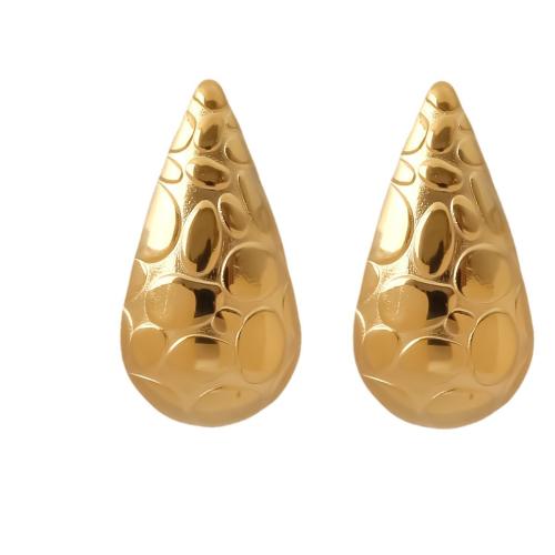 Arete de acero inoxidable , acero inoxidable 304, Gota, 18K chapado en oro, Joyería & para mujer, Vendido por Par