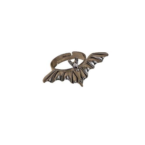 Bague en alliage de zinc, Chauve-souris, Placage, pour femme, noire, Vendu par PC