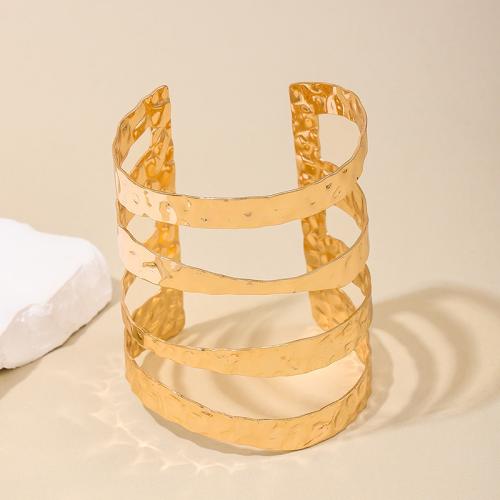 Zinc Alloy Cuff Bangle, plated, for woman, gold 