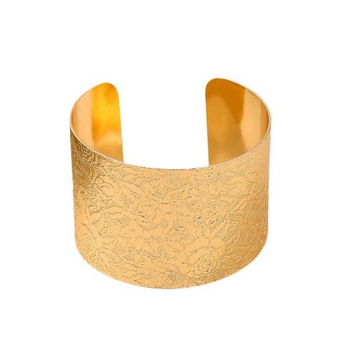 Bracelet manchette de zinc en alliage, alliage de zinc, Placage, pour femme, Or, Vendu par PC