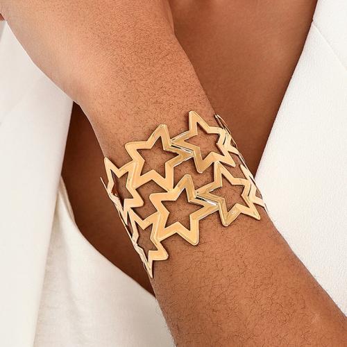 Zinc Alloy Cuff Bangle, Star, plated, for woman 