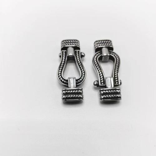 Edelstahl Lederschnur Verschluss, 304 Edelstahl, poliert, DIY, keine, 6x12mm, verkauft von PC[