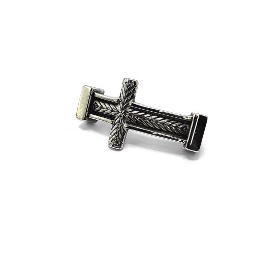 Edelstahl Lederschnur Verschluss, 304 Edelstahl, poliert, DIY, keine, 12x6mm, verkauft von PC[