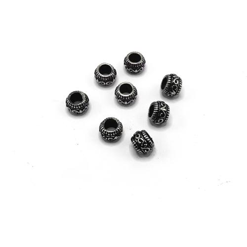 Stainless Steel Beads, 304 Stainless Steel, Vacuum Ion Plating, DIY, 6.1mm 