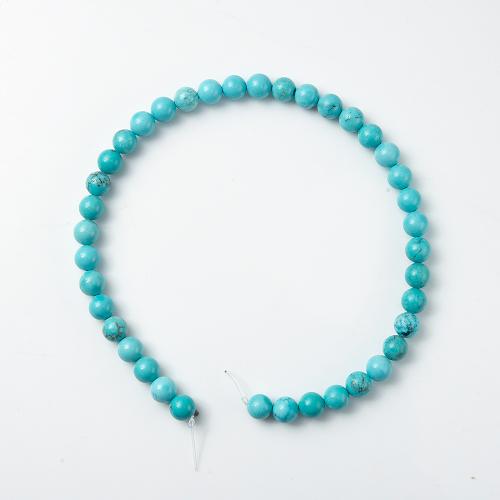 Natural Turquoise Beads, Round, DIY blue 