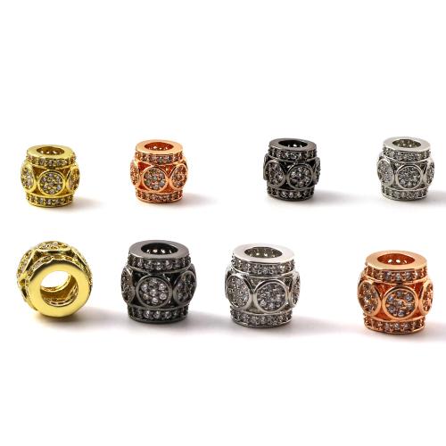 Perles zircon Micro Pave cubes, laiton, Placage, DIY & pavé de micro zircon, plus de couleurs à choisir, Vendu par PC