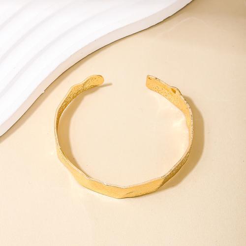 Zinc Alloy Cuff Bangle, plated, for woman, gold 